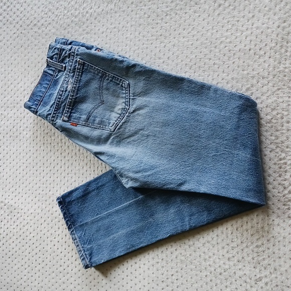 Vintage 517 distressed bootcut light wash Jeans orange tab & gorgeous - Picture 7 of 16